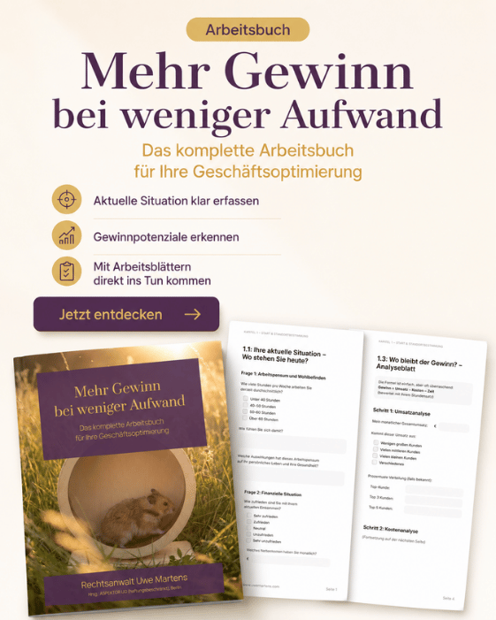 Seitenvorschau aus dem Arbeitsbuch zur Geschäftsoptimierung: Arbeitsblätter, Checklisten und Vorlagen für Selbstständige
