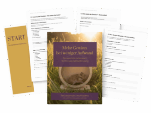 Arbeitsbuch „Mehr Gewinn bei weniger Aufwand" – Mockup Cover zur Geschäftsoptimierung von Rechtsanwalt Uwe Martens