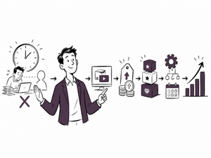 Umsatz steigern ohne mehr arbeiten durch Skalierung, digitale Produkte, Preisanpassung und Automatisierung.